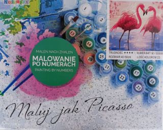 Obrázek z Malování podle čísel na plátno 40x50cm - Plameňáci  